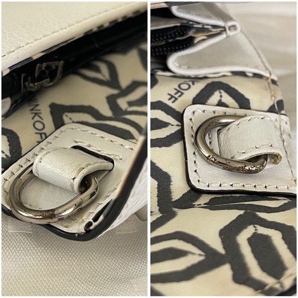 🎉Poshiversary SALE🎉Rebecca Minkoff Studded White Leather Crossbody Wallet - Picture 16 of 17